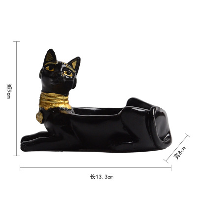 New Creative Resin Crafts Egyptian Cat God Ashtray Home Decoration Office Supplies Living Room Decoration