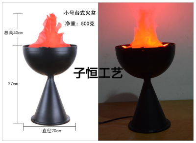 Halloween Decorative Lamp Simulation Electronic Brazier Flame Small Desktop