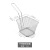 Stainless Steel Square Mini Frying Basket French Fries Basket Fried Chicken Snack Fry Basket Frying Basket Oil Filter Frying Pan Blue