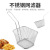 Stainless Steel Square Mini Frying Basket French Fries Basket Fried Chicken Snack Fry Basket Frying Basket Oil Filter Frying Pan Blue