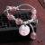 925 Sterling Silver Bracelet Women's Fashion Strawberry Quartz Single Circle Creative Attracting Male Pink Crystal Bracelet Elegant Jewelry