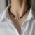 Women's 925 Sterling Silver Clavicle Chain Handmade Weave Vintage Simple Cylinder Necklace Necklace Graceful and Fashionable Fashion