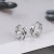 Double Ring Hollow Stud Earrings Female 2021 New Trendy Female Trendy Unique Trending Unique Fashion Temperament Entry Lux Ear Rings