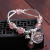 925 Sterling Silver Bracelet Women's Fashion Strawberry Quartz Single Circle Creative Attracting Male Pink Crystal Bracelet Elegant Jewelry