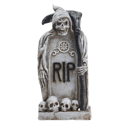 2021 New Resin Crafts RIP Sickle Ghost Tombstone Ornament Fo