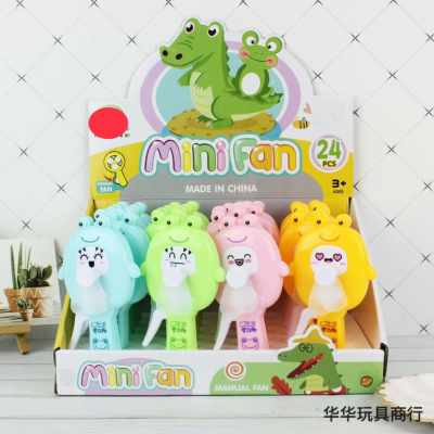 2021 New Small Single-Head Hand Pressure Fan Small Cute Frog Hand Pressure Little Fan Handheld Hand Pressure Little Fan