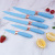 New Color Small Straw Kitchen Knife Set Cartoon Seat Chef Meat Cutting Knife Stainless Steel Knife Gift Set