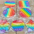 Trending on TikTok Mouse Killer Pioneer Rainbow Color Desktop Decompression Silicone Toy Children's Parent-Child Puzzle Press Music Decompression