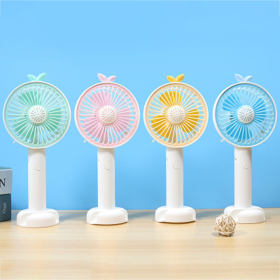 Leaf Shaped Aromatherapy Straight Folding Fan USB Charging Nordic White Handheld Folding Table Little Fan