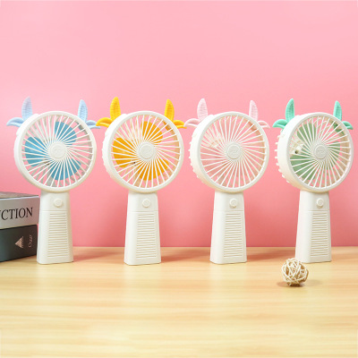 2020 Cartoon Handheld USB Rechargeable Bed Fan Mini Office Calf Bed Portable Student Couple