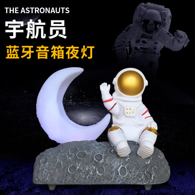 Moon Astronaut Glowing Bluetooth Speaker New Creative Gift Birthday Gift Spaceman Audio Gift Bag