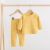 2021 New De Velvet Suit Boys and Girls Autumn and Winter Homewear Warmer Single-Layer Fleece-Lined Autumn Clothes Long Pants Baby Clothes