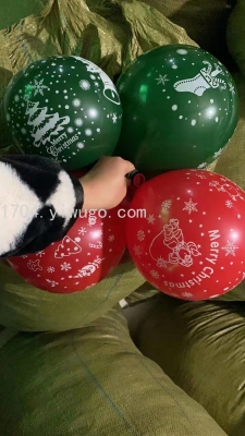 Christmas Decoration Balloon Wholesale Christmas Eve Printing Balloon Shopping Mall Shop Scene Arrangement
