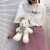 Japanese Lolita Little Bear Pattern Bag Cute Teenage Girls' Dolls Shoulder Bag Lolita Handmade Cartoon Plush Crossbody Bag