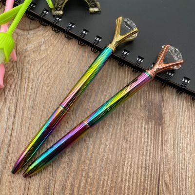 Diamond Pen Gradient Colorful Colorful Metal Pen Spot Ballpoint Pen