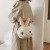 Japanese Cute Rabbit Plush Bag Women's Korean-Style Ins Cartoon Students' Crossbody Bag Pearl Shoulder Strap Ugly Cute Single Shoulder Bag