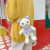 Cute Plush Victory Bear Bag Female Lolita Soft Girl out of the Street Bead Necklace Shoulder Messenger Bag Crane Machine Doll Bag