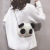 Korean Cute Panda Doll Plush Bag Ugly and Cute Ins Chain Shoulder Bag Cartoon Doll Cute Crossbody Bag