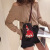 New Trendy Unique Cartoon Small Square Bag Korean Style Ins Printed Street Bag Cute Girl One-Shoulder Messenger Bag