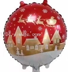 Christmas Decoration Santa Claus Christmas Tree Christmas Snowman Holiday Dress-up Activity Arrangement Aluminum Balloon