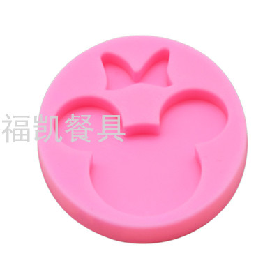 Shiny Resin Crafting Silicone Mould Baking Supplier Mouse Head Keychains Epoxy Resin Molds 