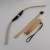 60cm Children's Toy Bow and Arrow Wooden Simulation Bow and Arrow Model Soft Rubber Arrow No Lethality