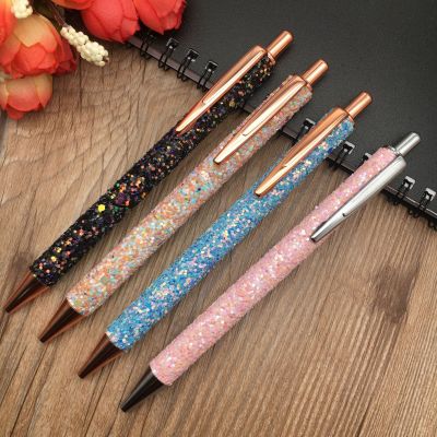 Spot Press Leather Pen Sequins Metal Pen Ballpoint Pen Factory Wholesale
