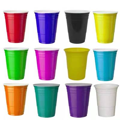 Large Wholesale Disposable Cup Wholesale Plastic Thickened Household Aviation Cup Transparent Dining Cup