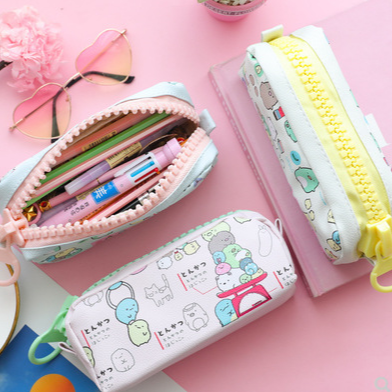 New Simple Pencil Case Large Capacity Student Stationery Storage Bag Portable Creative Cute Pencil Bag