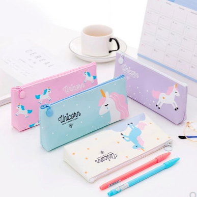 New Simple and Fresh Pencil Case Cute Large Capacity Unicorn Student Stationery Storage Bag Pencil Bag Pencil Case