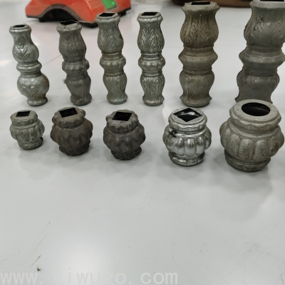 Iron Barrier Decoration Square Tube Fittings Threading Iron Sheet Stamping Joint Hollow Perforated Flower Outfit