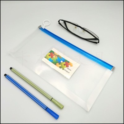 Transparent Zipper Bag B6 Information Bag Student File Bag Factory Direct Sales Bill Storage Bag with Business Card Holder