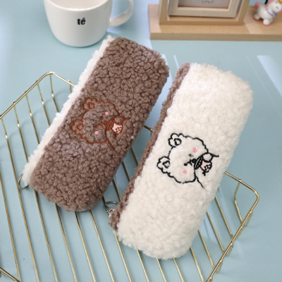 New Korean Style Student Pencil Case Large Capacity Stationery Storage Bag Cute Bear Portable Pencil Case Pencil Bag