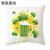 Irish National Day Pillow St. Patrick's Day Pillow Cover Green Cartoon Letter Four-Leaf Clover Sofa Cushion Cover