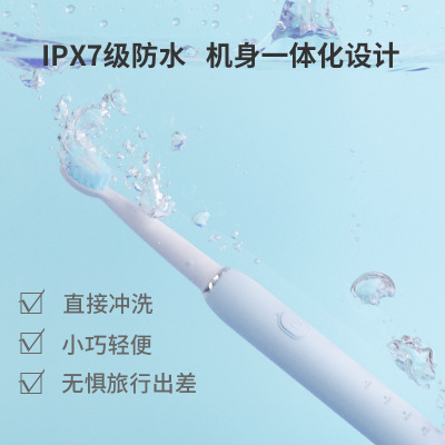 New Electric Toothbrush Waterproof Ultrasonic Soft Brush 4-Gear Adjustable USB Charging Send 2 Bruch Head Couple Toothbrush