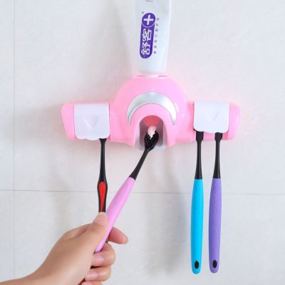 L80 Automatic Toothpaste Squeeze Set Wall-Mounted Toothbrush Holder Toothpaste Holder Suction Wall Lazy Toothpaste Squeezer