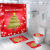 Santa Claus Cartoon Shower Curtain Cross-Border E-Commerce Dedicated Polyester Waterproof Bathroom Curtain Carpet Floor Mat Shower Curtain Four-Piece Set
