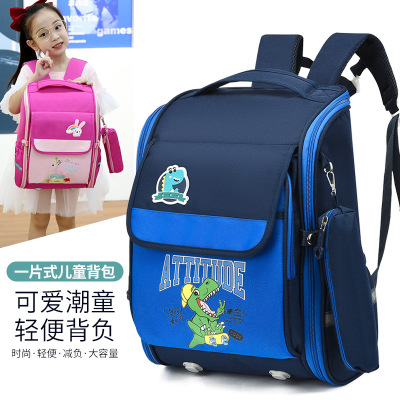 Cross-Border Foreign Trade Wholesale Primary School Student Schoolbag Boys and Girls Cartoon Backpack Lightweight Children Backpack One Piece Dropshipping
