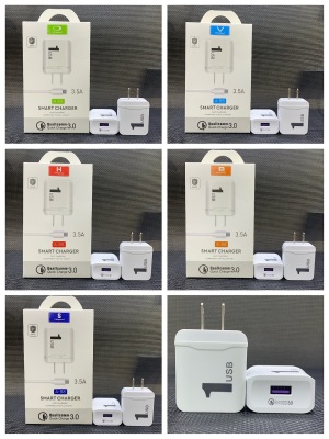 A88 New Qc3.0 Charger Set Suitable for Dual-Engine Flash Charging Mobile Phone 5 Models Charger Set
