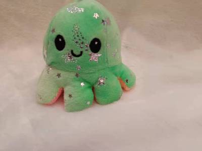 Cross-Border Reverse Octopus Plush Toy Flip Double Expression Defilement Bronzing Small Octopus Doll Doll