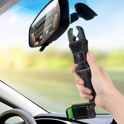 Multi-Purpose Car Mobile Phone Rear-View Mirror Navigation Bracket Car Car Occipital Pillow Multi-Angle Adjustable Mobile Phone Bracket