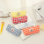 New Fashion Simple PencilCase Canvas Check Pattern Embroidery Student Stationery Storage Bag Cute Pencil Bag Pencil Case