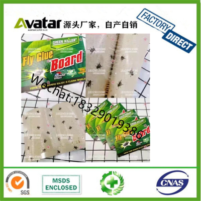 Green Live Flypaper Fly Sticky Plate Poison to Kill Flies Special Attractant Kraft Paper Fly Paper