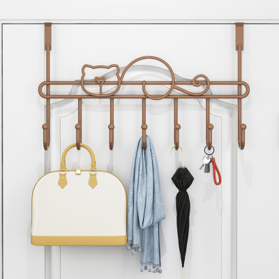 Hook Hook Punch-Free Hanger behind the Door Wall-Mounted Seamless Hook Rack behind the Door Iron Hanger