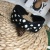 Korean Korean Style French Retro Dot Satin Extra Wide Hair Band Fabric Cross-Knotted Wide Brim Hair Band