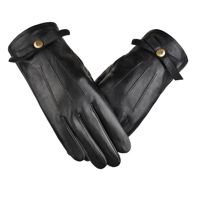 Tiger King New Genuine Leather Gloves Winter Outdoors Cycling Windproof Fleece Warm Gloves Women's Touchscreen Gloves