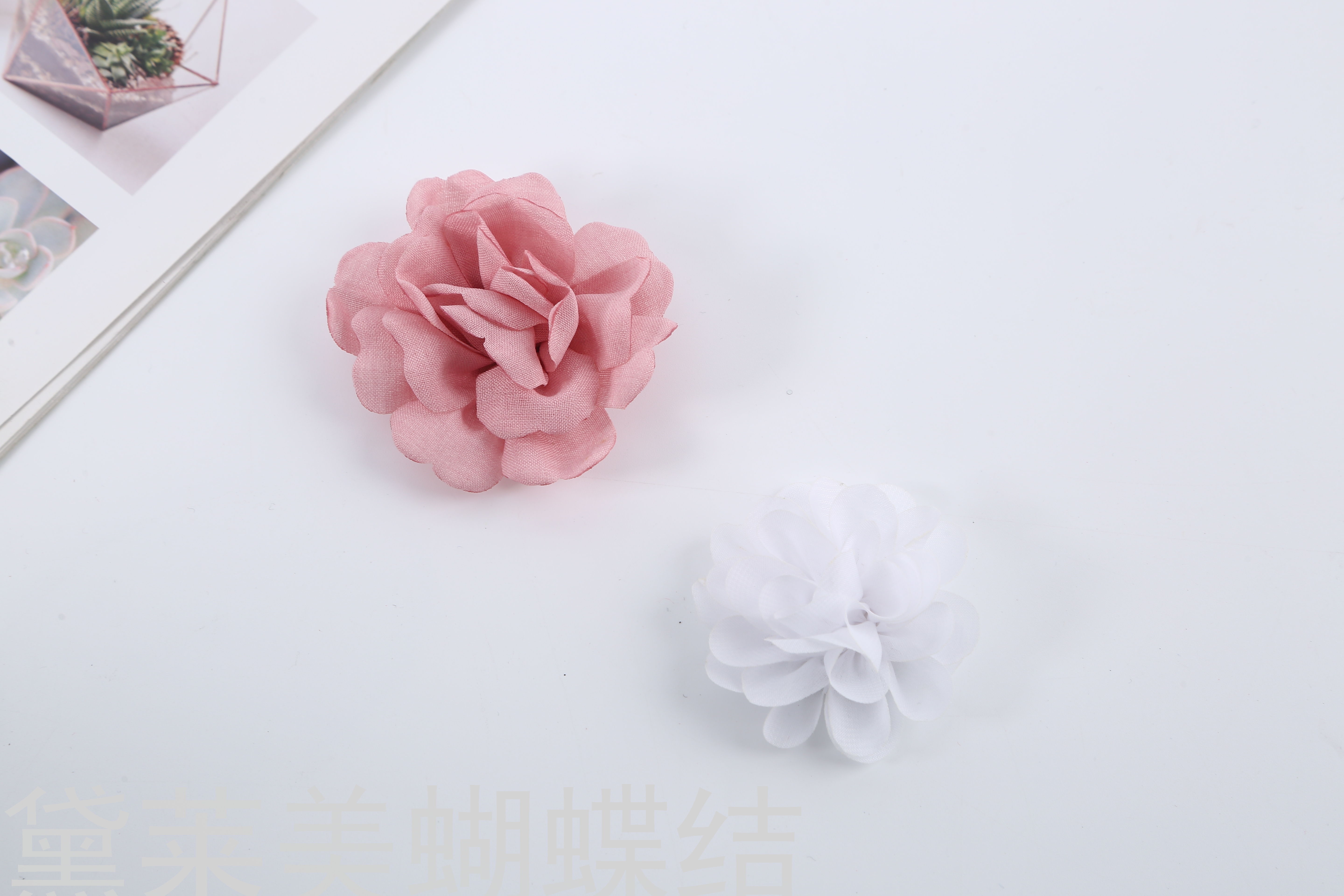 手工花蝴蝶结头花鞋花帽花服装辅料珍珠帽花