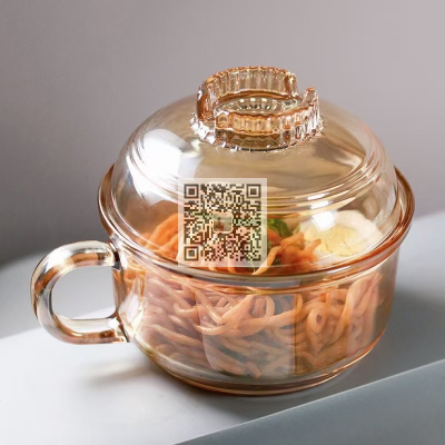 Internet Celebrity Glass Mug Handle Glass Pot Glass Bowl Electroplating