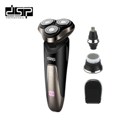 DSP DSP Rotary Three Cutter Head Shaver Fully Washable Floating Cutter Head Electric Rechargeable Shaver