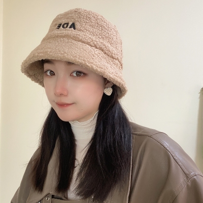 Internet Famous Hat Female Korean Student Winter Bucket Hat Cotton Hat New Autumn and Winter Bucket Hat Ins Hot Sale